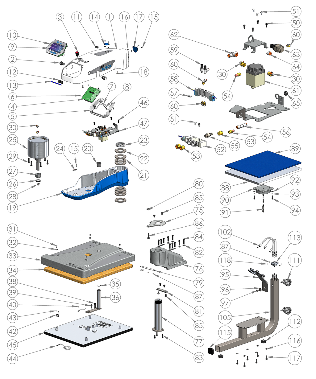 Parts Location Guide Table Hotronix Parts — GrafTeks