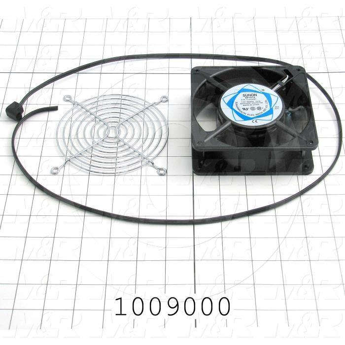 Fans, AC Fan, 4", 18W, 115VAC, 0.21A, 50/60Hz, with Guard, with Cord