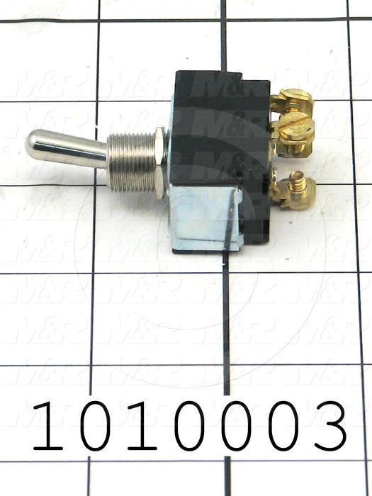 Toggle Switch, Maintained, 2 Positions, DPST, 250VAC, 10A