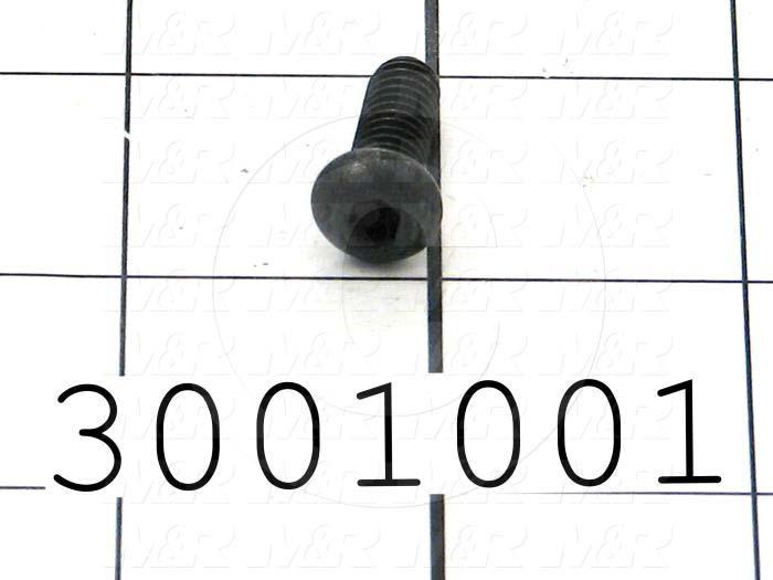 Machine Screws, Button Head, Steel, Thread Size 1/4-20, Screw Length 3/4", Full Thread Length, Right Hand, Black Oxide ( 10 Pack )