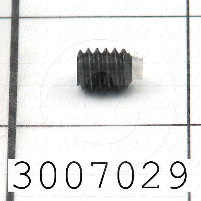 Set Screws, Socket, 1/4-20 Thread Size, 5/16" Length, Cup With Nylon Tip Point, Steel, Black ( 10 Pack )