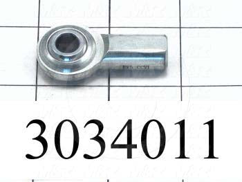 Rod End and Spherical Bearing, Female, Right Hand, 5/16-24 Thread Size, 0.313" Inside Diameter, 0.437" Ball With, 1.375" Base to Center, Steel Body, Steel Race, Steel Ball, High Strength