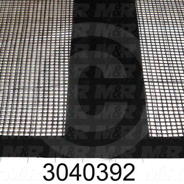 Mesh Conveyor Belt, Fiberglass, Black, With Flap, 38" Width, 636 in. Length
