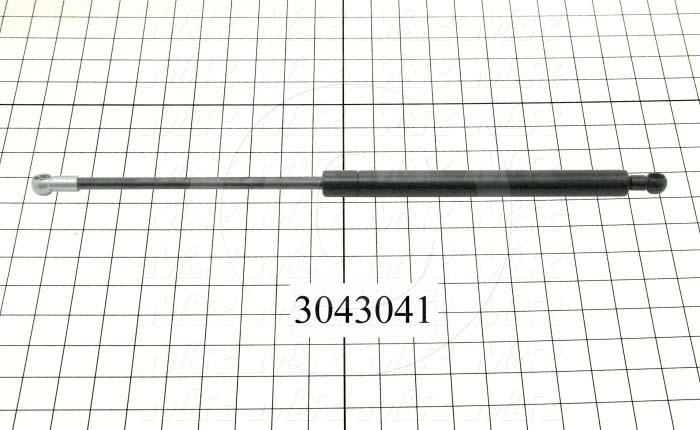 Gas Spring, 512 MM Extended Length, 312 MM Compressed Length, Ball Connector, 13 mm Ball Connector Diameter, 910 N