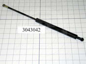 Gas Spring, 387.5 MM Extended Length, 312 MM Compressed Length, Ball Connector, 10 MM Ball Connector Diameter, 730 N