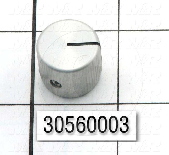 Knobs, Round, Blind Hole, 0.250" Hole Diameter, 0.63" Knob Length, 0.75 in. Outside Diameter, Steel Material