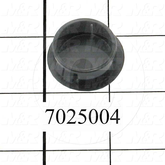 Grommets, Plugs, Bushings, Plug, 1.00 in. Groove Diameter, 0.109" Panel Thickness, 1.218" Head Size/Diameter, Black, Nylon ( Old M&R Part #  1018003 ) 10 Pack