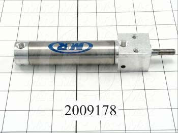 Air Cylinders, Rod Type, Standard NFPA, 5/16-24 UNF Rod Thread, Single Acting Model, 1 1/16" Bore, 2 1/2" Stroke, Both Ends Cushion