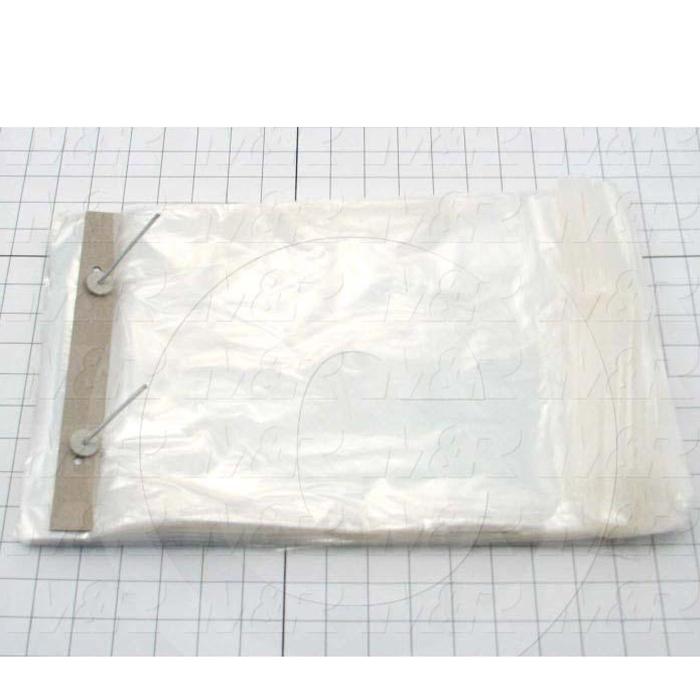 Bags, 10" x 14.25" x 1.75" Lip, Without Suffocation Warning Label, 1 mil, (Case of 2000)