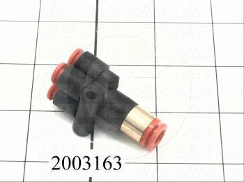 Connectors & Multi-connectors, Y Different Diameter Plug-In Type, 1/4" Port In, 5/32 Port Out
