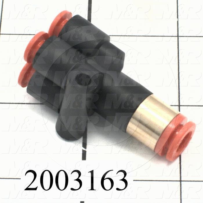 Connectors & Multi-connectors, Y Different Diameter Plug-In Type, 1/4" Port In, 5/32 Port Out