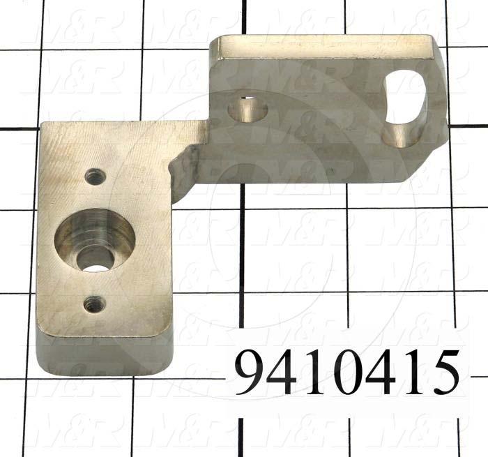 Fabricated Parts, Square Bar Mounting Bracket, 3.94 in. Length, 1.88 in. Width, 2.25 in. Height, Left Side
