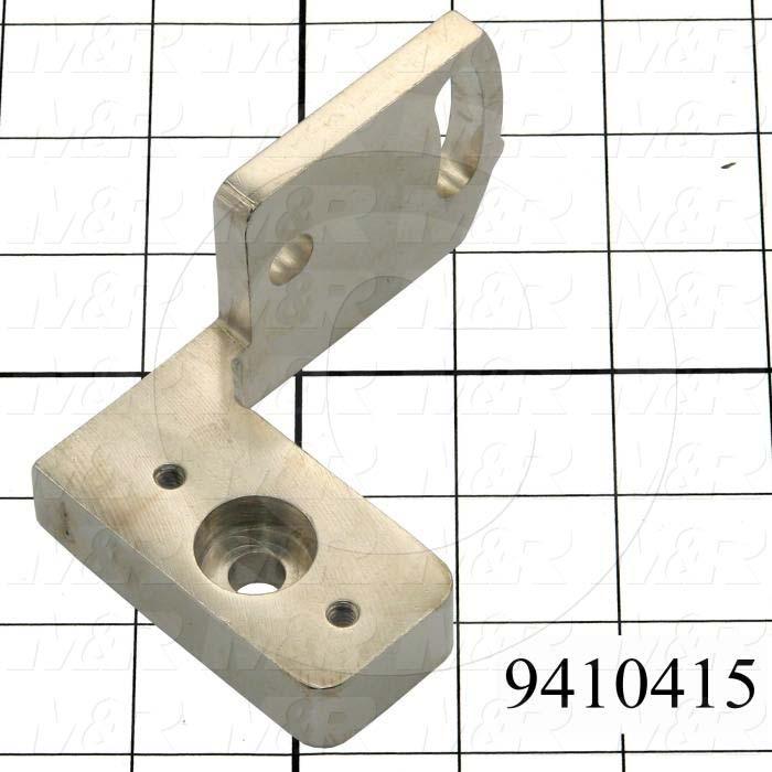 Fabricated Parts, Square Bar Mounting Bracket, 3.94 in. Length, 1.88 in. Width, 2.25 in. Height, Left Side