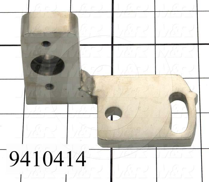 Fabricated Parts, Square Bar Mounting Bracket, 3.94 in. Length, 1.88 in. Width, 2.25 in. Height, Right Side