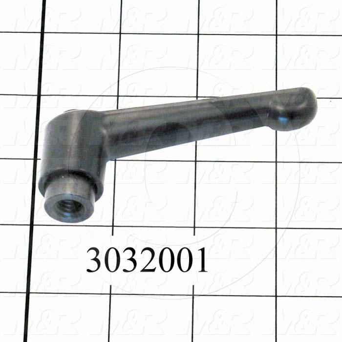 Handles, Adjustable Handle Type, Threaded Hole Mounting, Steel Material, 3/8-16 Thread Size, 0.670" Thread Length