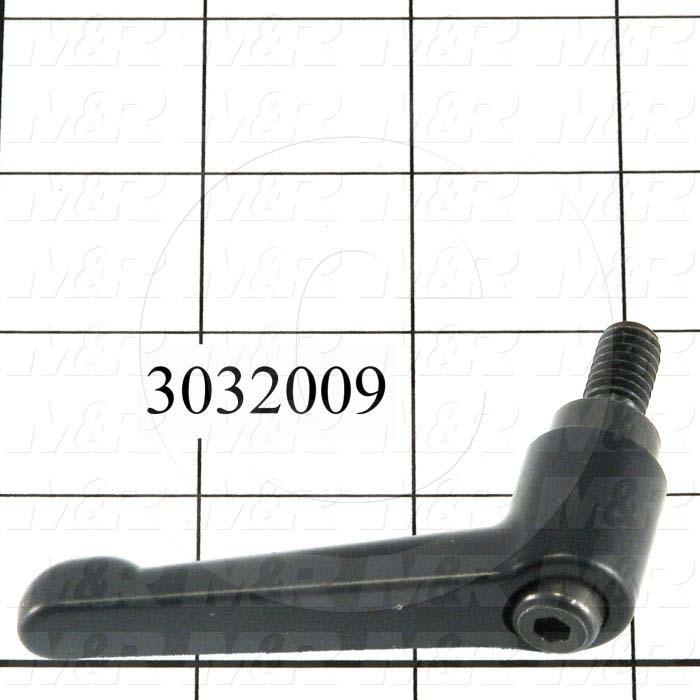 Handles, Adjustable Handle Type, Threaded Stud Mounting, Die Cast Material, 5/16-18 Thread Size, 0.590" Thread Length