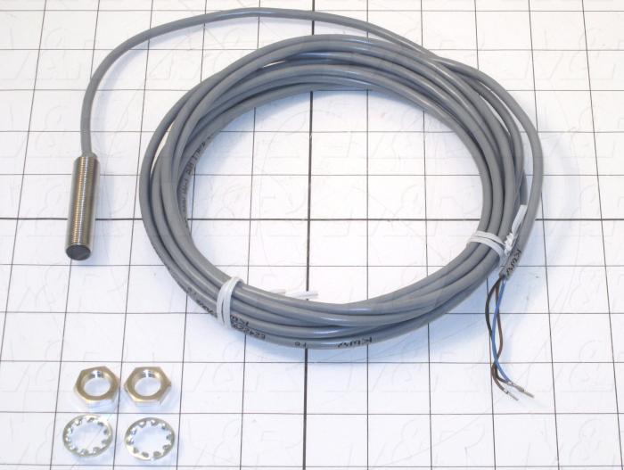 Inductive Proximity Switch, Round,12mm Diameter, Sensing Range 4mm, 3 Wire NPN, Normally Open, 5m Cable, 10-40VDC