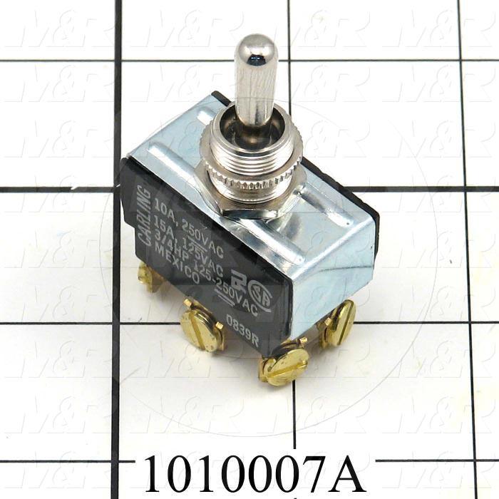 Toggle Switch, DPDT, 125VAC, 15A