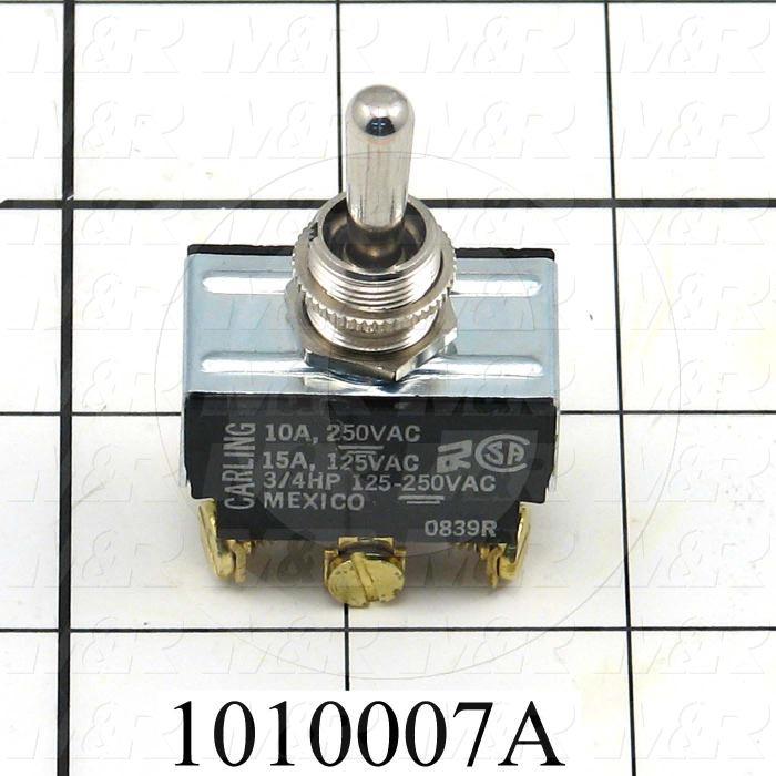 Toggle Switch, DPDT, 125VAC, 15A