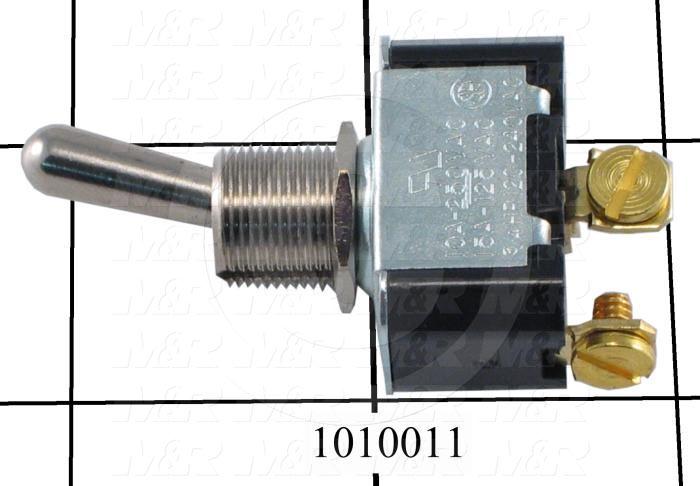 Toggle Switch, Maintained, 2 Positions, SPST, 250VAC, 10A