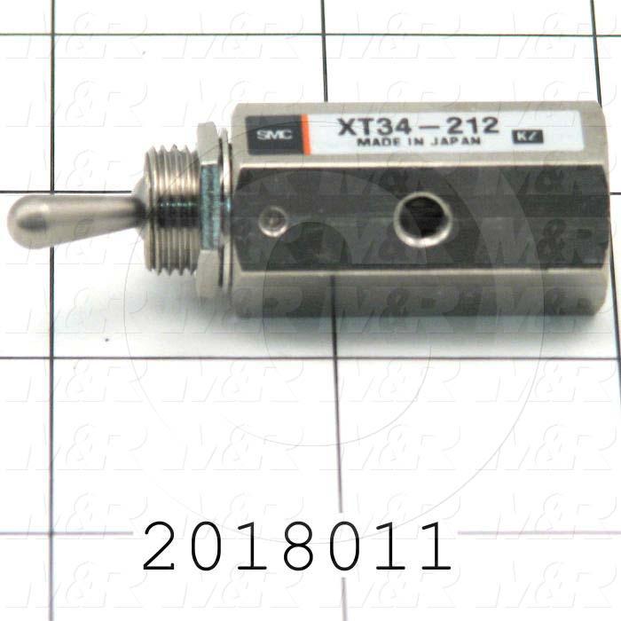 Valves Mechanical / Hand, Manual Valve Type, M5 Port In, M5 Port Out, 2 Position Operation