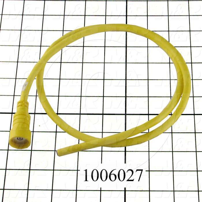 Yellow Cord, Cycle Interruption, 42", 1 Pole Male, Magnetic Connection
