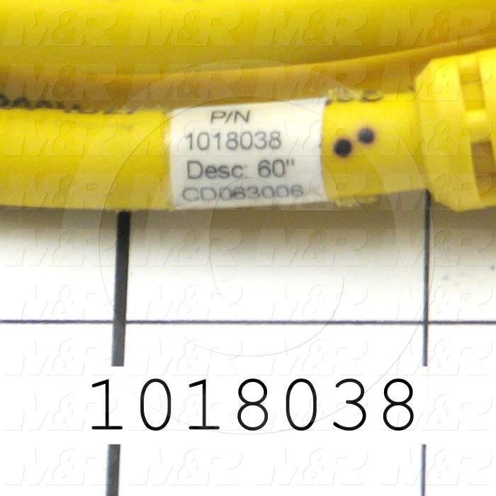 Yellow Cord, Cycle Interruption, 60", Magnetic, Double Ended Connection