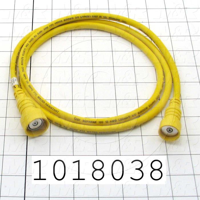 Yellow Cord, Cycle Interruption, 60", Magnetic, Double Ended Connection